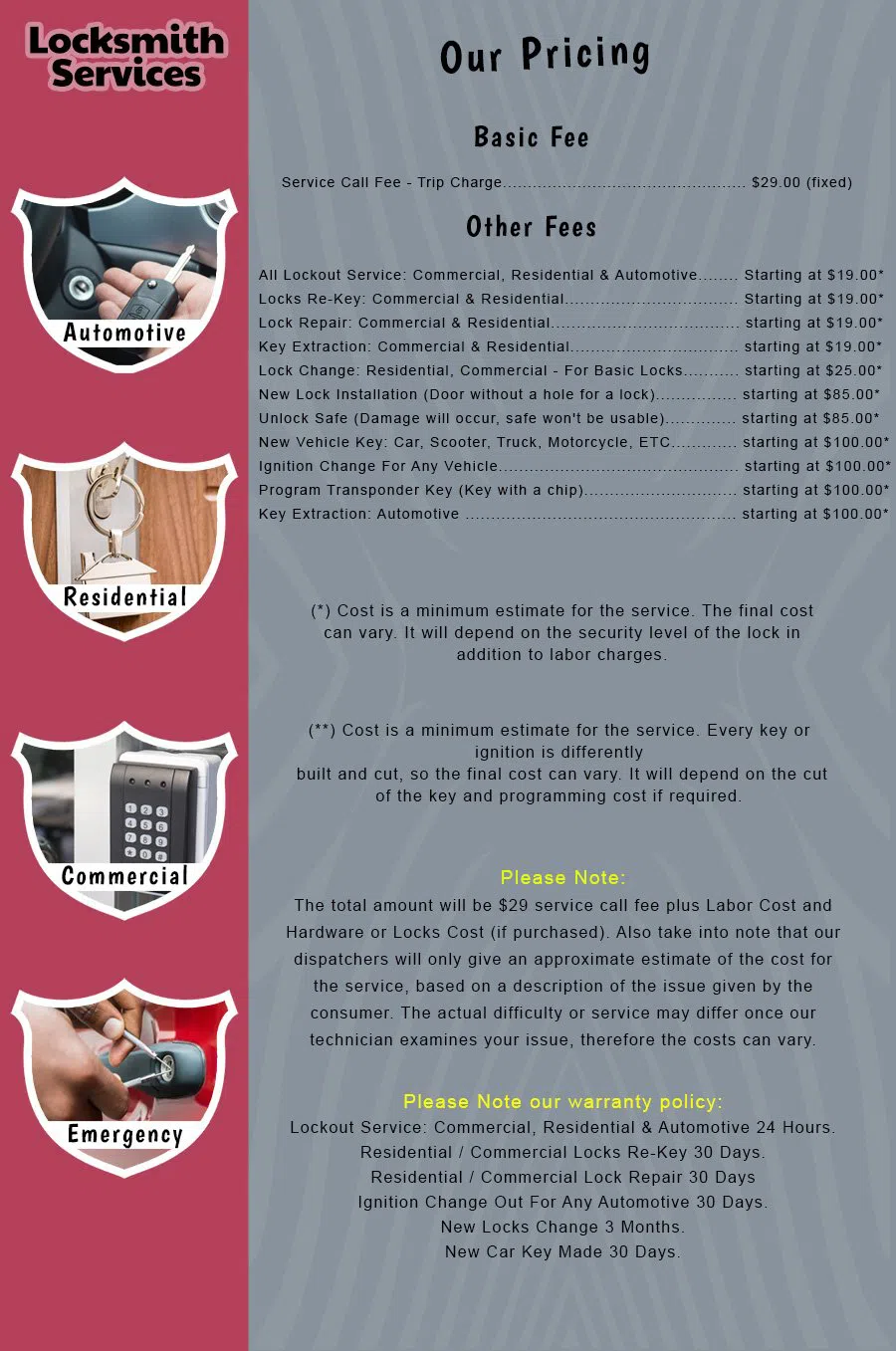 St Petersburg Galaxy Locksmith St Petersburg, FL 727-378-0211 - Pricelist-14